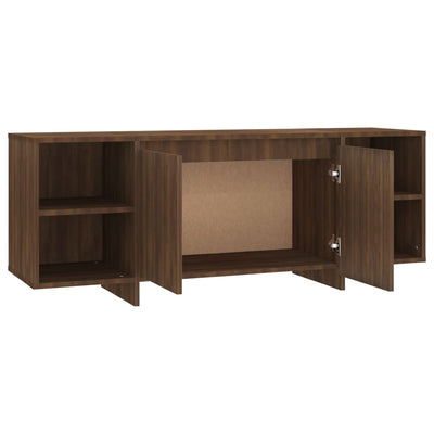 TV-taso ruskea tammi 130x35x50 cm lastulevy
