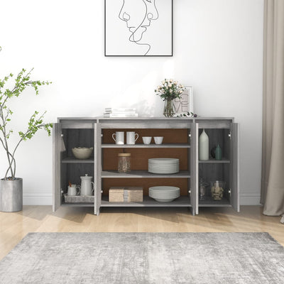 Senkki harmaa Sonoma 135x41x75 cm tekninen puu