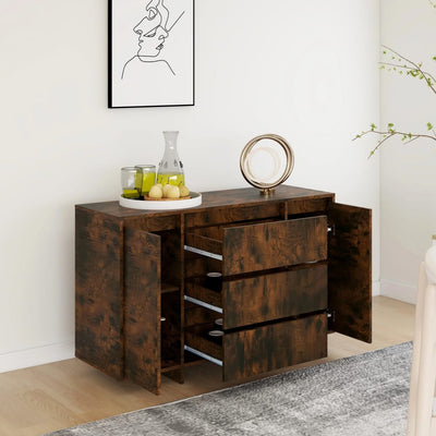 Senkki 3 vetolaatikkoa savutammi 120x41x75 cm tekninen puu