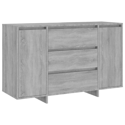 Senkki 3 vetolaatikkoa harmaa Sonoma 120x41x75 cm tekninen puu
