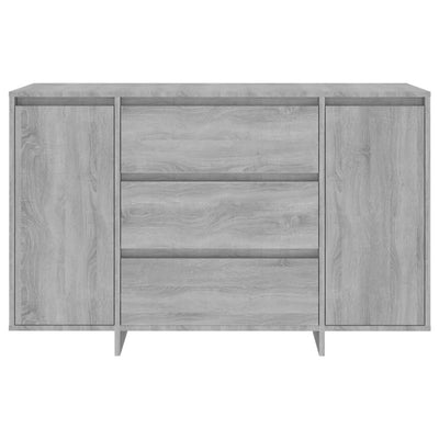 Senkki 3 vetolaatikkoa harmaa Sonoma 120x41x75 cm tekninen puu