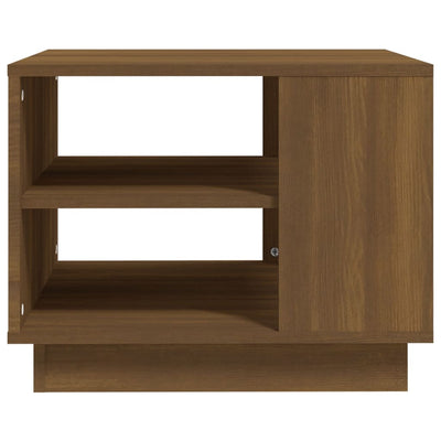 Sohvapöytä ruskea tammi 55x55x43 cm lastulevy
