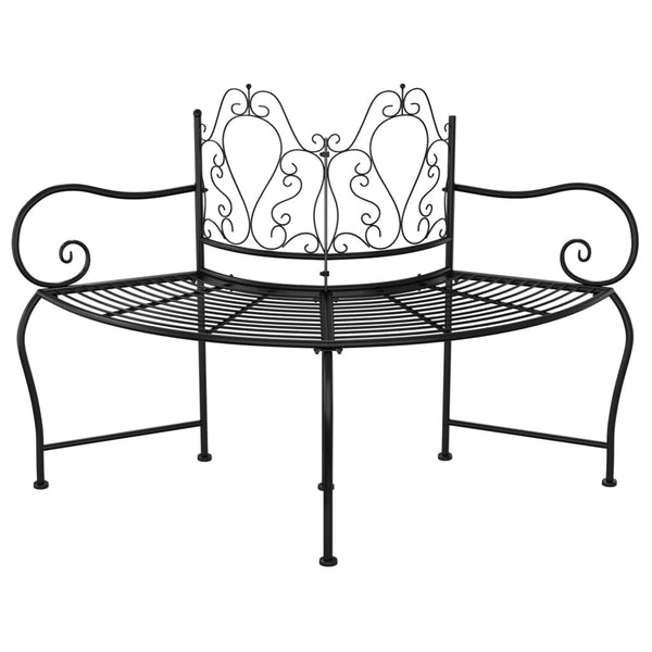 Musta puunreunuspenkki Ladina 150cm (teräs)