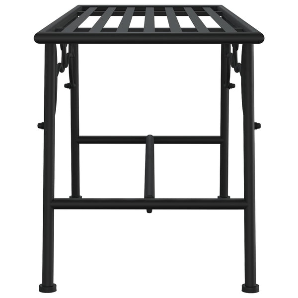 Musta puunreunuspenkki Kutlu 110cm (teräs)