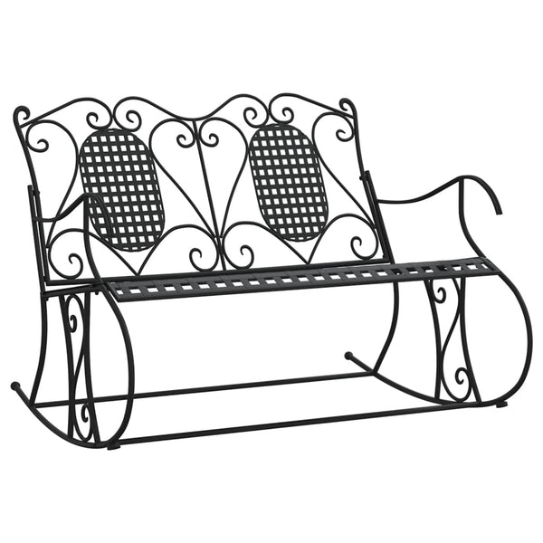 Musta keinupenkki Libbie 113cm (2-istuttava, teräs)