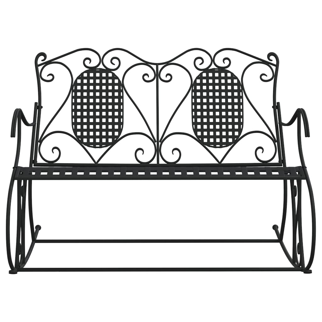 Musta keinupenkki Libbie 113cm (2-istuttava, teräs)