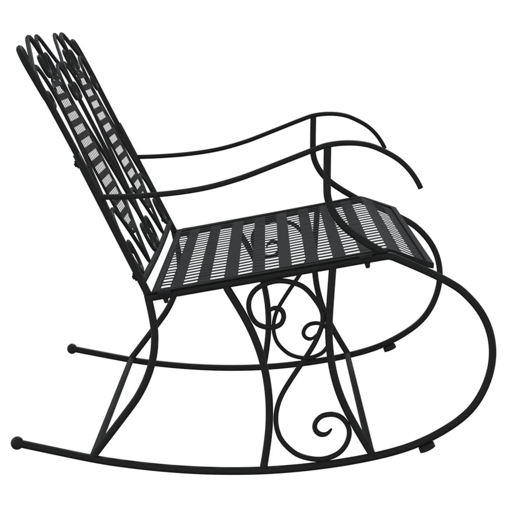 Musta keinupenkki Libbie 113cm (2-istuttava, teräs)