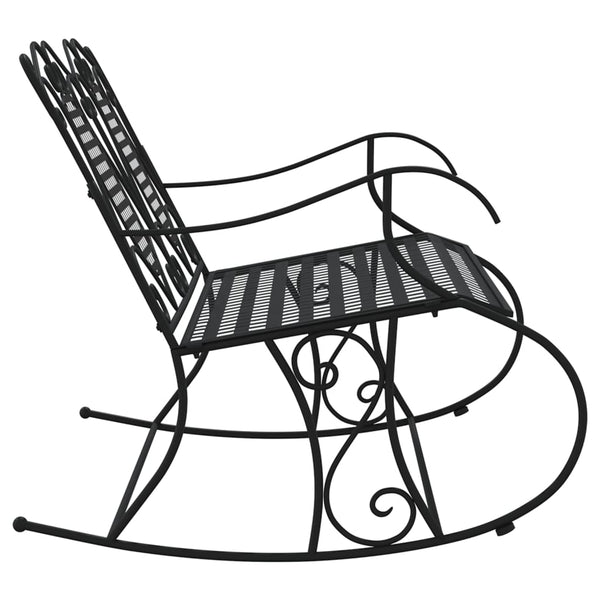 Musta keinupenkki Libbie 113cm (2-istuttava, teräs)
