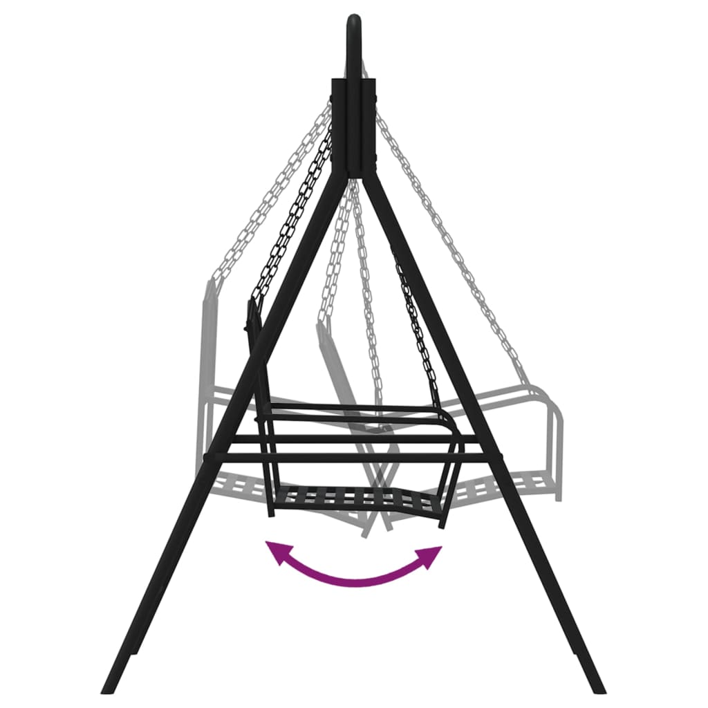 Musta keinupenkki Severin 124cm (teräs)