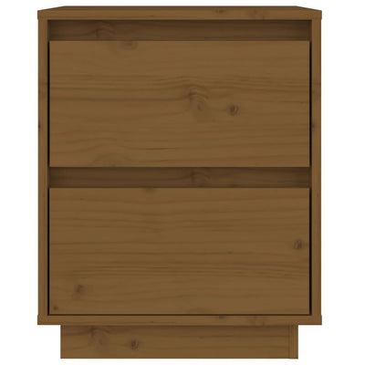 Yöpöydät 2 kpl hunajanruskea 40x35x50 cm täysi mänty