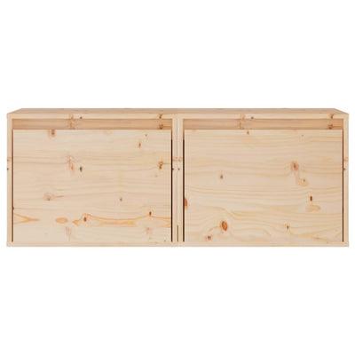 Seinäkaapit 2 kpl 45x30x35 cm täysi mänty