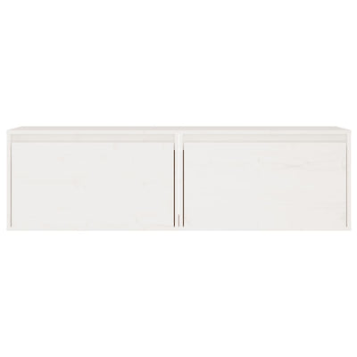Seinäkaapit 2 kpl valkoinen 60x30x35 cm täysi mänty