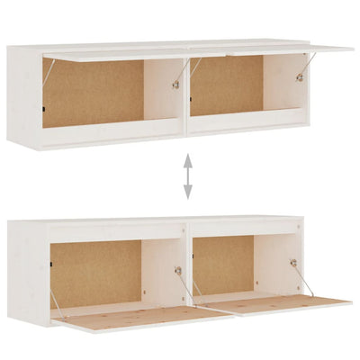 Seinäkaapit 2 kpl valkoinen 60x30x35 cm täysi mänty