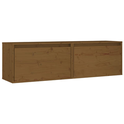 Seinäkaapit 2 kpl hunajanruskea 60x30x35 cm täysi mänty