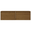 Seinäkaapit 2 kpl hunajanruskea 60x30x35 cm täysi mänty