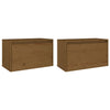 Seinäkaapit 2 kpl hunajanruskea 60x30x35 cm täysi mänty
