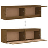 Seinäkaapit 2 kpl hunajanruskea 60x30x35 cm täysi mänty