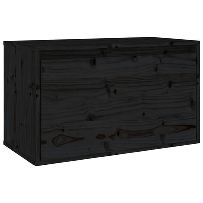 Seinäkaappi musta 60x30x35 cm täysi mänty