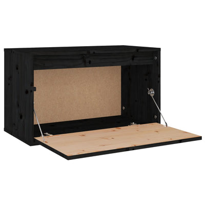 Seinäkaappi musta 60x30x35 cm täysi mänty