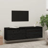 Seinäkaapit 2 kpl musta 60x30x35 cm täysi mänty