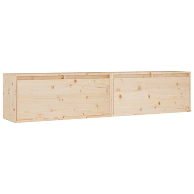 Seinäkaapit 2 kpl 80x30x35 cm täysi mänty