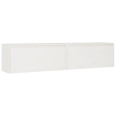 Seinäkaapit 2 kpl valkoinen 80x30x35 cm täysi mänty
