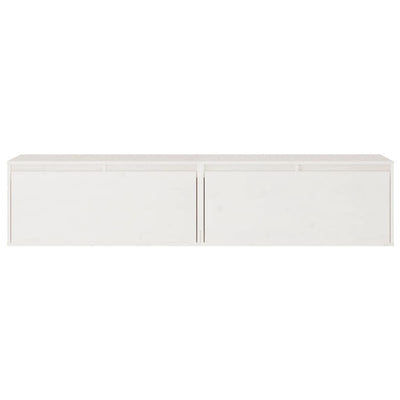 Seinäkaapit 2 kpl valkoinen 80x30x35 cm täysi mänty