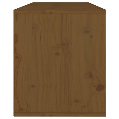 Seinäkaappi hunajanruskea 80x30x35 cm täysi mänty