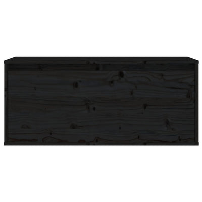 Seinäkaappi musta 80x30x35 cm täysi mänty