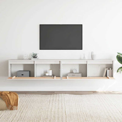 Seinäkaapit 2 kpl valkoinen 100x30x35 cm täysi mänty