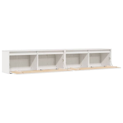 Seinäkaapit 2 kpl valkoinen 100x30x35 cm täysi mänty