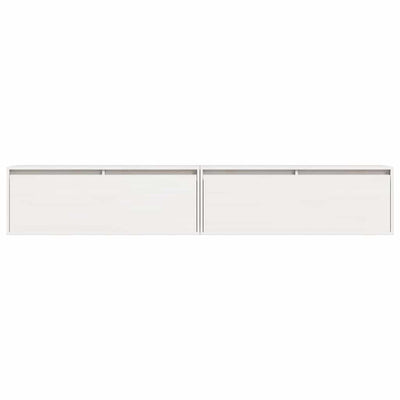Seinäkaapit 2 kpl valkoinen 100x30x35 cm täysi mänty