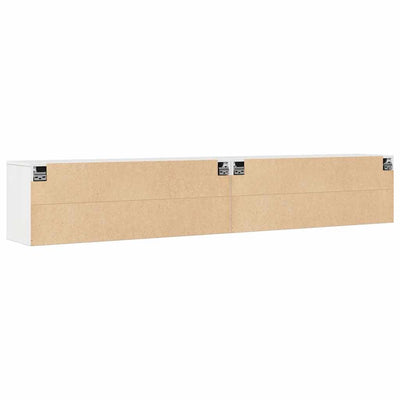 Seinäkaapit 2 kpl valkoinen 100x30x35 cm täysi mänty