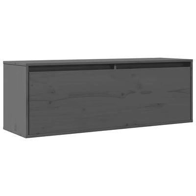 Seinäkaappi harmaa 100x30x35 cm täysi mänty