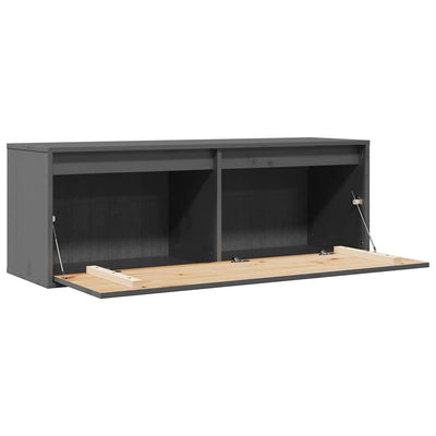 Seinäkaappi harmaa 100x30x35 cm täysi mänty