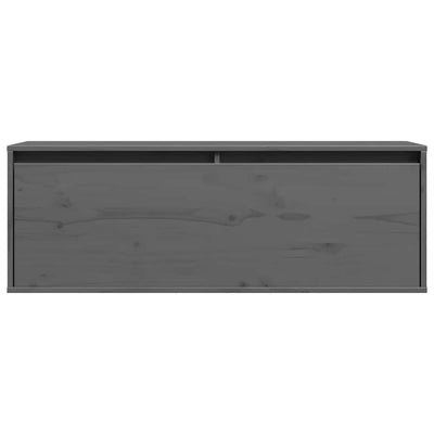 Seinäkaappi harmaa 100x30x35 cm täysi mänty