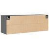 Seinäkaappi harmaa 100x30x35 cm täysi mänty