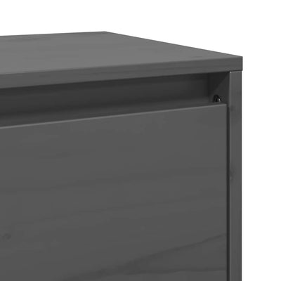 Seinäkaappi harmaa 100x30x35 cm täysi mänty