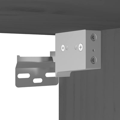 Seinäkaappi harmaa 100x30x35 cm täysi mänty