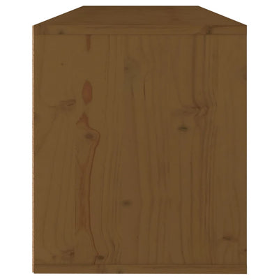 Seinäkaappi hunajanruskea 100x30x35 cm täysi mänty