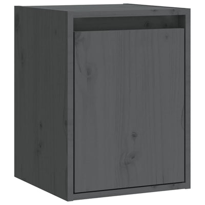 Seinäkaapit 2 kpl harmaa 30x30x40 cm täysi mänty