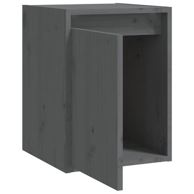 Seinäkaapit 2 kpl harmaa 30x30x40 cm täysi mänty