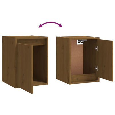 Seinäkaapit 2 kpl hunajanruskea 30x30x40 cm täysi mänty