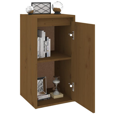 Seinäkaapit 2 kpl hunajanruskea 30x30x60 cm täysi mänty