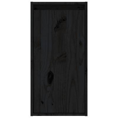 Seinäkaapit 2 kpl musta 30x30x60 cm täysi mänty