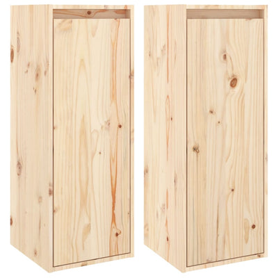 Seinäkaapit 2 kpl 30x30x80 cm täysi mänty