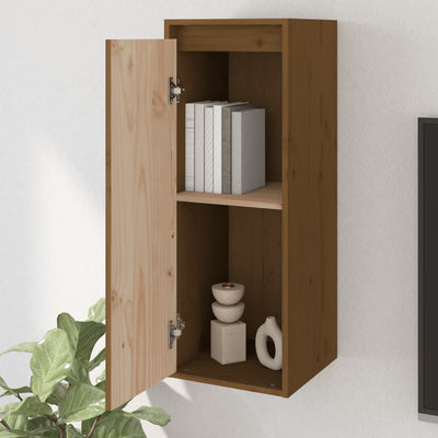 Seinäkaapit 2 kpl hunajanruskea 30x30x80 cm täysi mänty