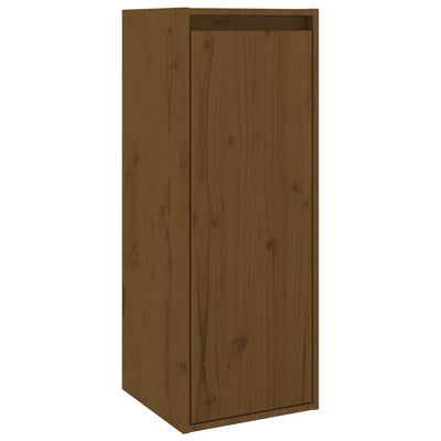 Seinäkaapit 2 kpl hunajanruskea 30x30x80 cm täysi mänty