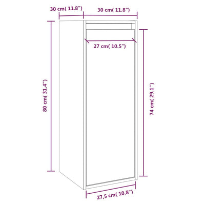 Seinäkaapit 2 kpl hunajanruskea 30x30x80 cm täysi mänty