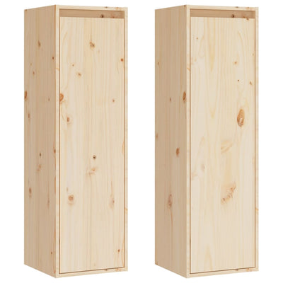 Seinäkaapit 2 kpl 30x30x100 cm täysi mänty